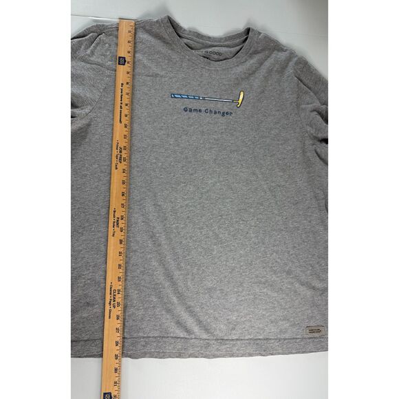 Life Is Good Men's Game Changer Golf Crusher T Shirt Gray Cotton Blend Size XXL - Picture 10 of 11